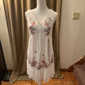 White embroidered dress